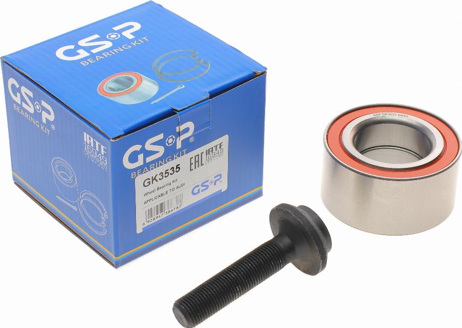 GSP GK3535 - Подшипник ступицы колеса, комплект www.autospares.lv