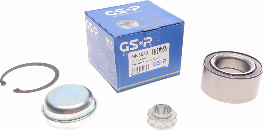 GSP GK3520 - Riteņa rumbas gultņa komplekts www.autospares.lv