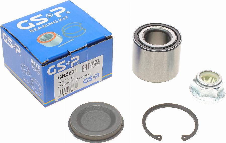 GSP GK3601 - Riteņa rumbas gultņa komplekts www.autospares.lv