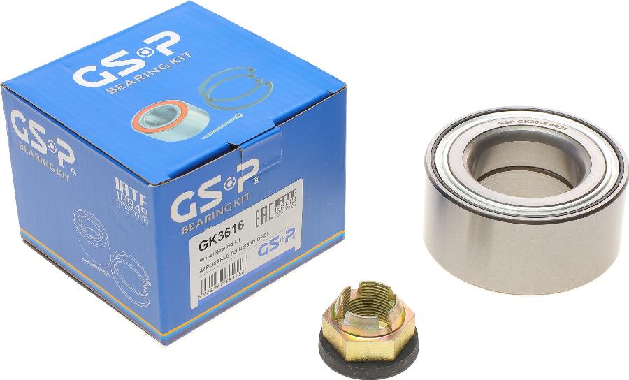 GSP GK3616 - Riteņa rumbas gultņa komplekts www.autospares.lv