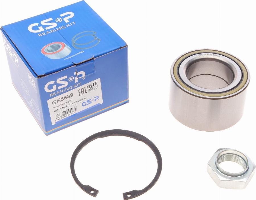 GSP GK3689 - Wheel hub, bearing Kit www.autospares.lv