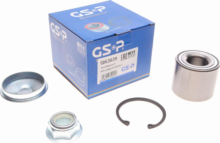 GSP GK3639 - Riteņa rumbas gultņa komplekts www.autospares.lv