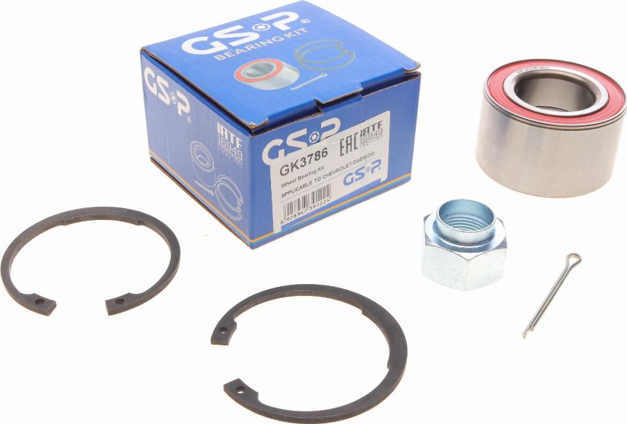 GSP GK3786 - Wheel hub, bearing Kit www.autospares.lv