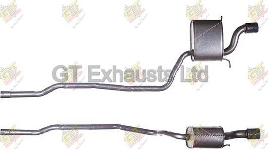 GT Exhausts GBM462 - Izplūdes gāzu trokšņa slāpētājs (pēdējais) www.autospares.lv