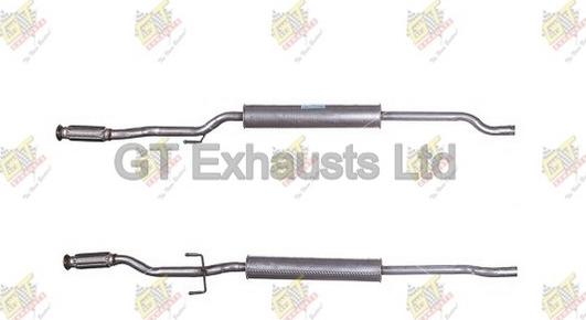 GT Exhausts GBM477 - Vidējais izpl. gāzu trokšņa slāpētājs www.autospares.lv