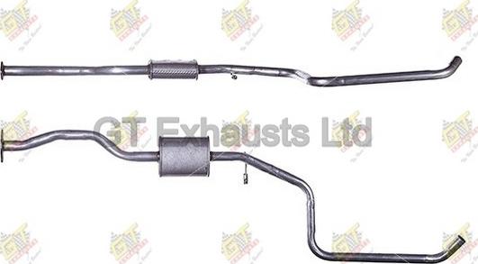 GT Exhausts GFE324 - Vidējais izpl. gāzu trokšņa slāpētājs www.autospares.lv