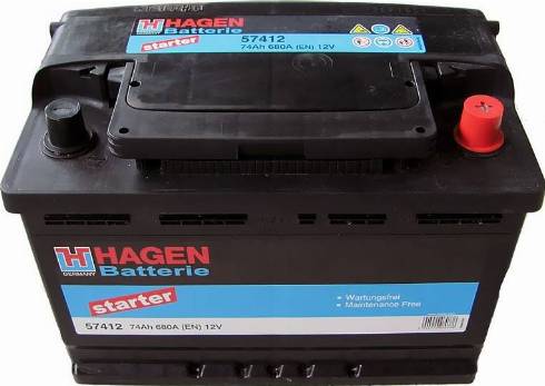 Hagen 57412 - Starter Battery www.autospares.lv