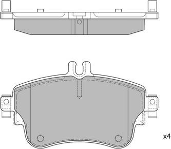 Mercedes-Benz 006 420 48 20 F - Bremžu uzliku kompl., Disku bremzes www.autospares.lv