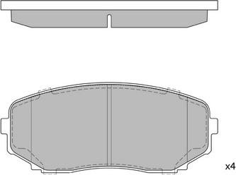 Hagen GP1603 - Bremžu uzliku kompl., Disku bremzes autospares.lv