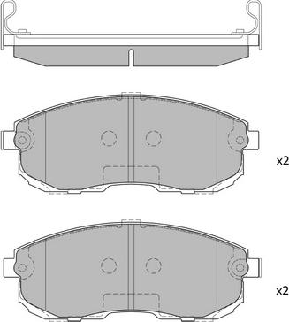 RAFSON 2BP117B - Тормозные колодки, дисковые, комплект www.autospares.lv