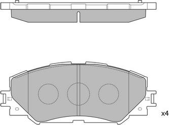 Roulunds Rubber 838781 - Bremžu uzliku kompl., Disku bremzes www.autospares.lv