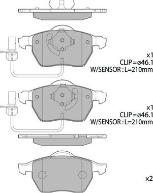 Hagen GP2001A - Тормозные колодки, дисковые, комплект www.autospares.lv