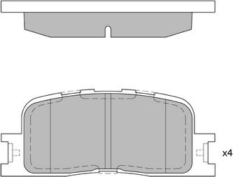 Hagen GP2038 - Brake Pad Set, disc brake www.autospares.lv