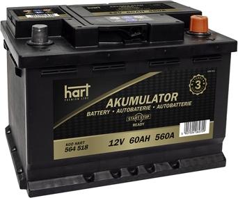 Hart 564 518 - Startera akumulatoru baterija autospares.lv