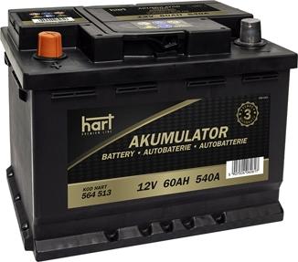 Hart 564 513 - Startera akumulatoru baterija autospares.lv