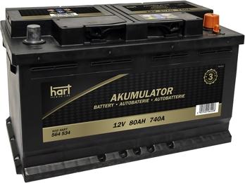 Hart 564 534 - Стартерная аккумуляторная батарея, АКБ www.autospares.lv