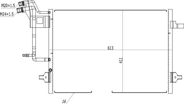 Hart 605 747 - Kondensators, Gaisa kond. sistēma www.autospares.lv