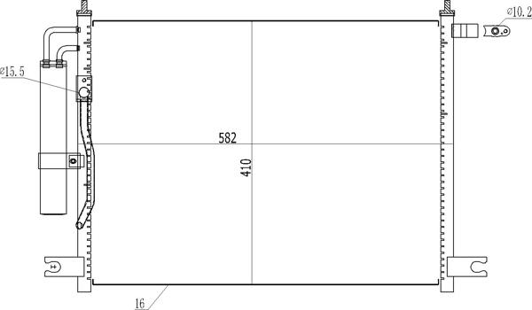 Hart 605 715 - Kondensators, Gaisa kond. sistēma www.autospares.lv