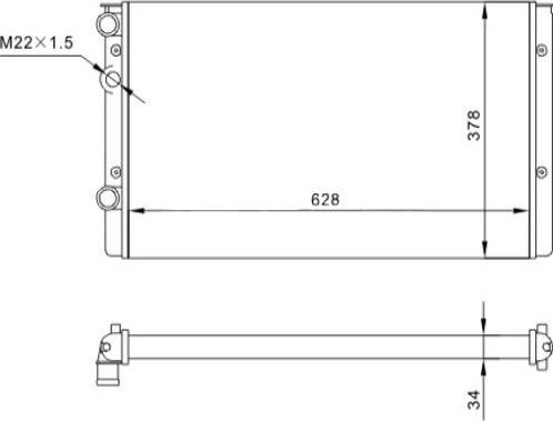 Hart 600 522 - Radiators, Motora dzesēšanas sistēma autospares.lv