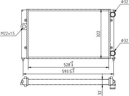 Hart 600 148 - Radiators, Motora dzesēšanas sistēma autospares.lv