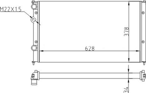 Hart 601 512 - Radiators, Motora dzesēšanas sistēma autospares.lv