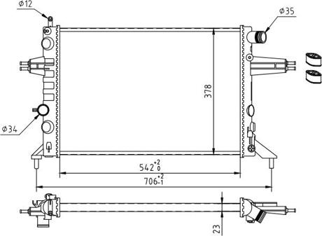 Hart 601 707 - Radiators, Motora dzesēšanas sistēma www.autospares.lv