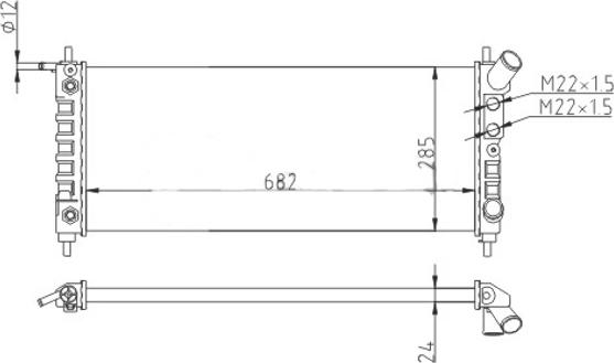 Hart 608 334 - Radiators, Motora dzesēšanas sistēma autospares.lv