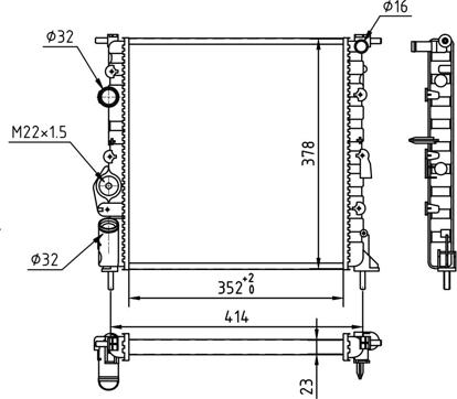 Hart 603 711 - Radiators, Motora dzesēšanas sistēma www.autospares.lv