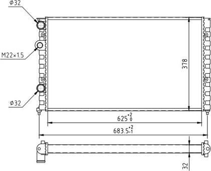 Hart 602 109 - Radiators, Motora dzesēšanas sistēma autospares.lv