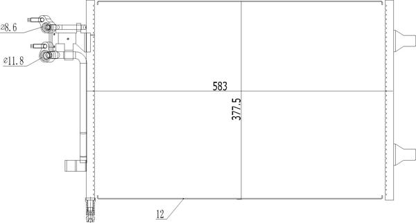 Hart 616 716 - Kondensators, Gaisa kond. sistēma autospares.lv