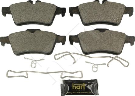 Hart 249 158 - Тормозные колодки, дисковые, комплект www.autospares.lv