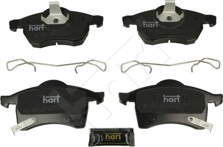 Hart 249 163 - Тормозные колодки, дисковые, комплект www.autospares.lv