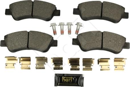 Hart 249 188 - Тормозные колодки, дисковые, комплект www.autospares.lv