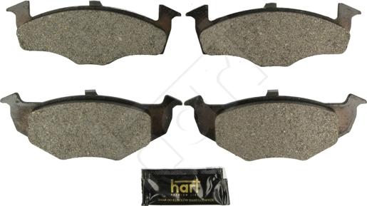 Hart 249 182 - Тормозные колодки, дисковые, комплект www.autospares.lv