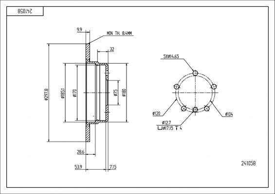 Hart 241 058 - Bremžu diski autospares.lv