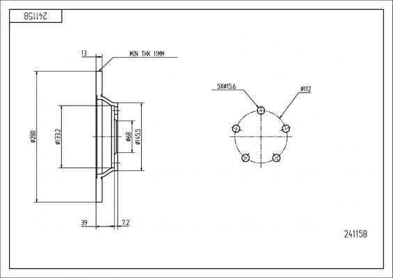 Hart 241 158 - Bremžu diski www.autospares.lv