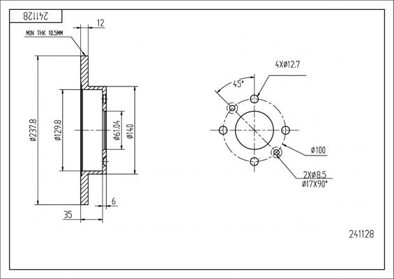 Hart 241 128 - Bremžu diski autospares.lv