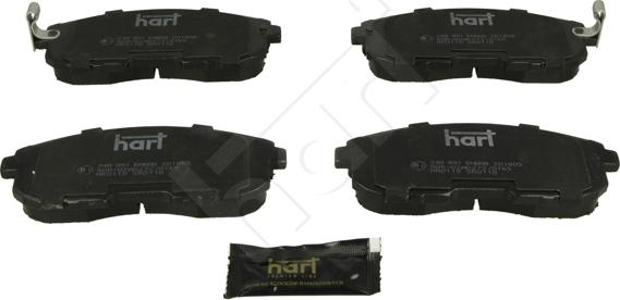 Hart 248 891 - Тормозные колодки, дисковые, комплект www.autospares.lv