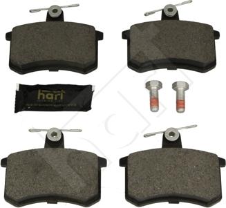 Hart 248 877 - Тормозные колодки, дисковые, комплект www.autospares.lv