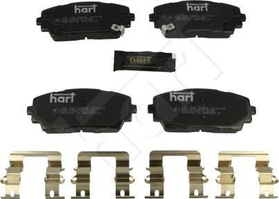 Hart 256 546 - Тормозные колодки, дисковые, комплект www.autospares.lv