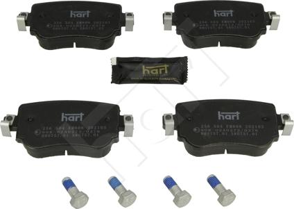 Hart 256 504 - Bremžu uzliku kompl., Disku bremzes www.autospares.lv