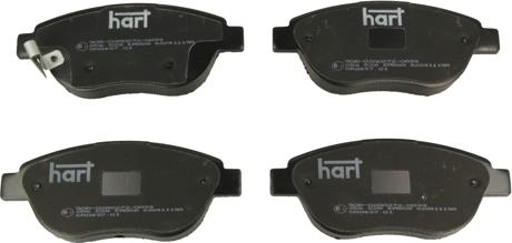 Hart 256 528 - Тормозные колодки, дисковые, комплект www.autospares.lv