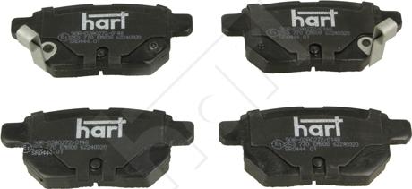 Hart 253 770 - Тормозные колодки, дисковые, комплект www.autospares.lv