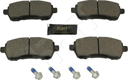 Hart 260 743 - Тормозные колодки, дисковые, комплект www.autospares.lv