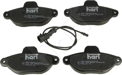 Hart 219 148 - Brake Pad Set, disc brake www.autospares.lv