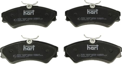 Hart 219 152 - Тормозные колодки, дисковые, комплект www.autospares.lv