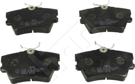 Hart 219 113 - Тормозные колодки, дисковые, комплект www.autospares.lv