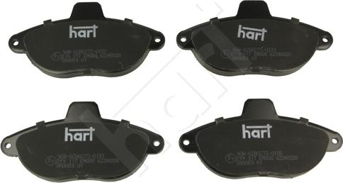 Hart 219 117 - Brake Pad Set, disc brake www.autospares.lv