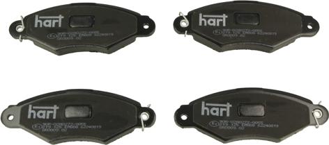 Hart 219 125 - Тормозные колодки, дисковые, комплект www.autospares.lv