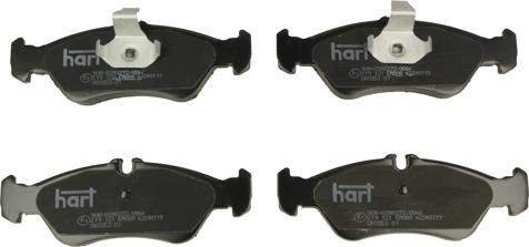 Hart 219 121 - Тормозные колодки, дисковые, комплект www.autospares.lv